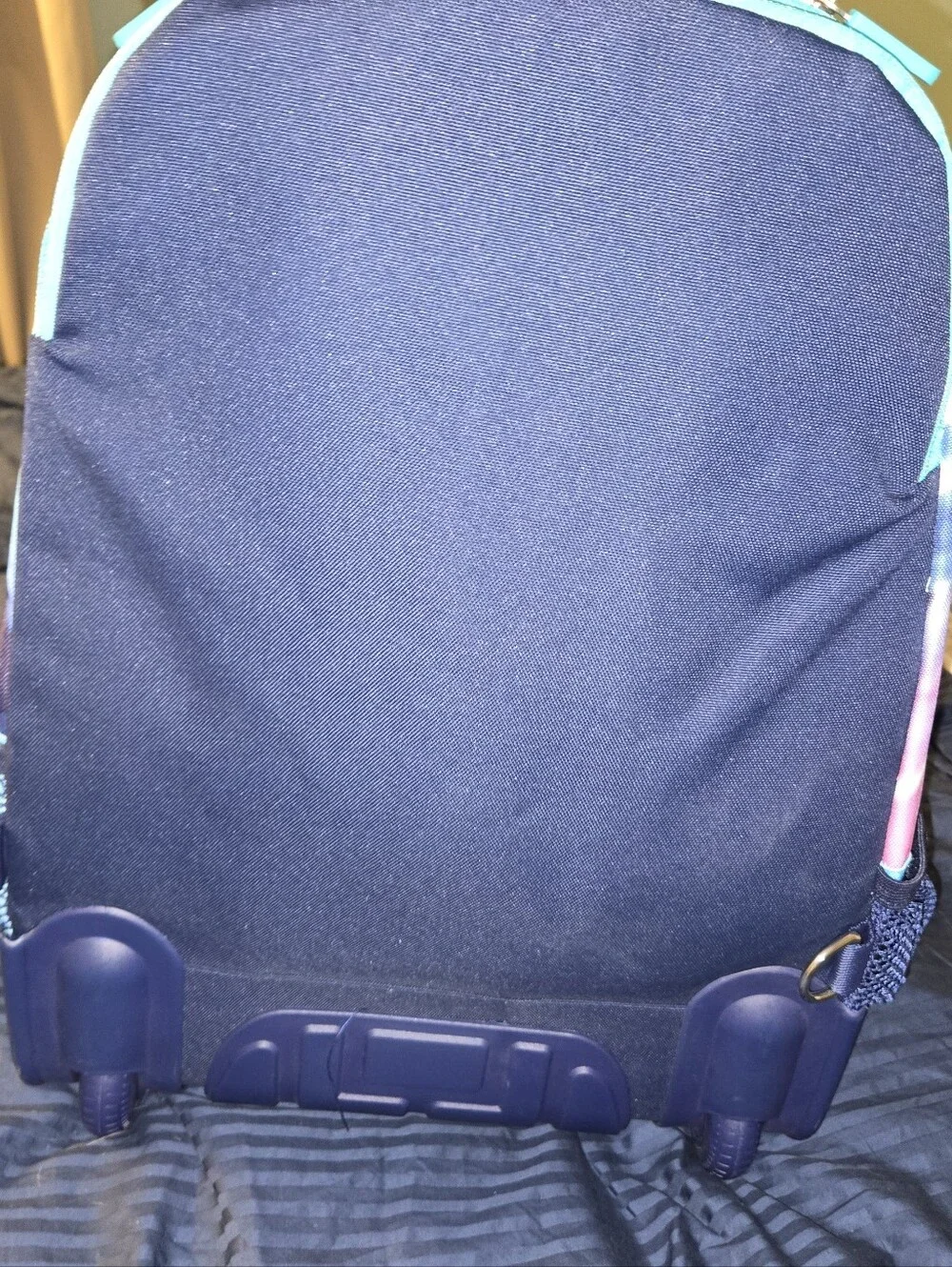 Pottery Barn Teen Tie-Dye Blue Rolling Backpack with Turquoise Accents